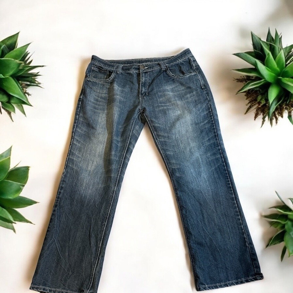 JINZU DENIM Mens Jeans Size 40x32 Blue Denim Relaxed Fit Casual Pants